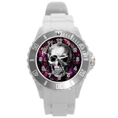 Skull Round Plastic Sport Watch (L)