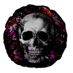 Skull Large 18  Premium Round Cushions Front