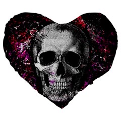 Skull Large 19  Premium Heart Shape Cushions