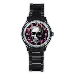 Skull Stainless Steel Round Watch