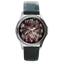 Grunge pattern Round Metal Watch