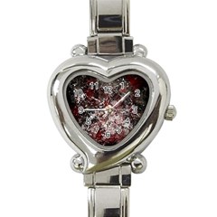 Grunge pattern Heart Italian Charm Watch