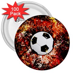 Football  3  Buttons (100 Pack)  by Valentinaart