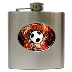 Football  Hip Flask (6 Oz) by Valentinaart