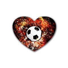 Football  Rubber Coaster (heart)  by Valentinaart