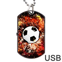 Football  Dog Tag Usb Flash (two Sides) by Valentinaart