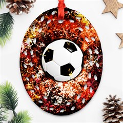 Football  Oval Filigree Ornament (two Sides)