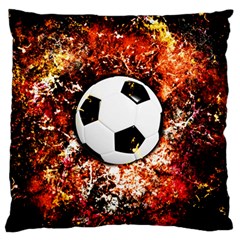 Football  Large Cushion Case (two Sides) by Valentinaart