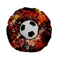 Football  Standard 15  Premium Round Cushions by Valentinaart