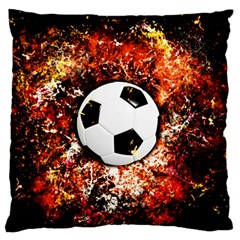 Football  Large Flano Cushion Case (two Sides) by Valentinaart