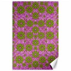 Paradise Flowers In Bohemic Floral Style Canvas 24  x 36 