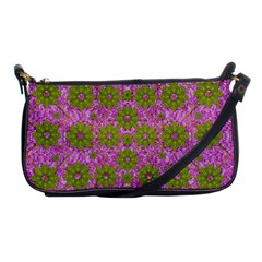 Paradise Flowers In Bohemic Floral Style Shoulder Clutch Bags by pepitasart