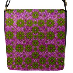 Paradise Flowers In Bohemic Floral Style Flap Messenger Bag (S)