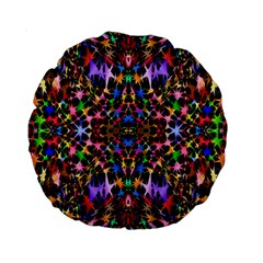 Colorful-16 Standard 15  Premium Round Cushions by ArtworkByPatrick