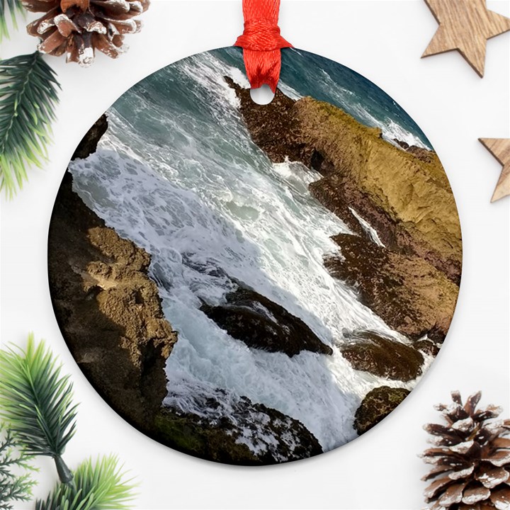 Jobo Beach Isabela Puerto Rico  Round Ornament (Two Sides)