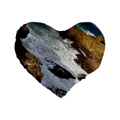 Jobo Beach Isabela Puerto Rico  Standard 16  Premium Flano Heart Shape Cushions by StarvingArtisan