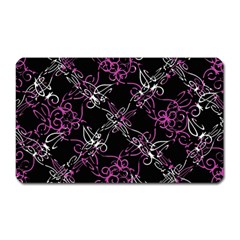 Dark Intersecting Lace Pattern Magnet (rectangular) by dflcprints