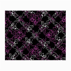 Dark Intersecting Lace Pattern Small Glasses Cloth (2-side) by dflcprints