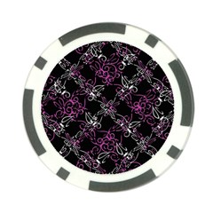 Dark Intersecting Lace Pattern Poker Chip Card Guard (10 Pack) by dflcprints