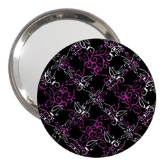 Dark Intersecting Lace Pattern 3  Handbag Mirrors by dflcprints