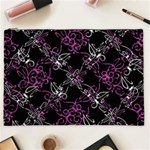 Dark Intersecting Lace Pattern Cosmetic Bag (XXL)  Front