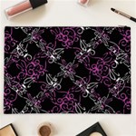 Dark Intersecting Lace Pattern Cosmetic Bag (XXL)  Back