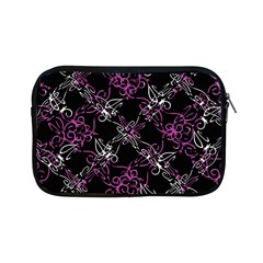 Dark Intersecting Lace Pattern Apple Ipad Mini Zipper Cases by dflcprints