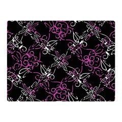 Dark Intersecting Lace Pattern Double Sided Flano Blanket (mini)  by dflcprints