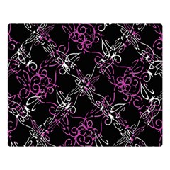 Dark Intersecting Lace Pattern Double Sided Flano Blanket (large)  by dflcprints