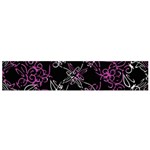 Dark Intersecting Lace Pattern Small Flano Scarf Front