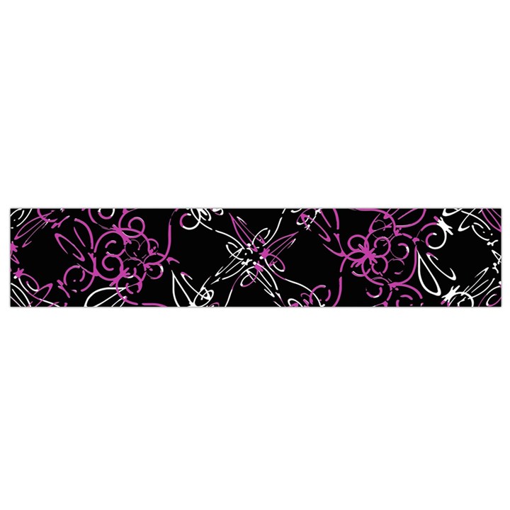 Dark Intersecting Lace Pattern Small Flano Scarf