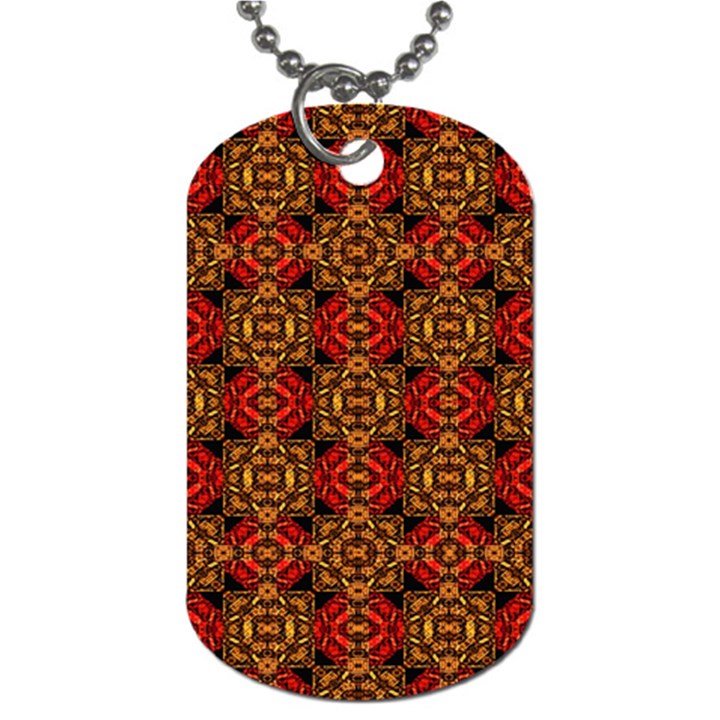 Colorful Ornate Pattern Design Dog Tag (One Side)