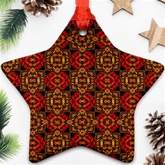 Colorful Ornate Pattern Design Star Ornament (two Sides) by dflcprints