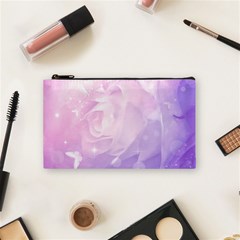 Beautiful Rose, Soft Violet Colors Cosmetic Bag (small)  by FantasyWorld7