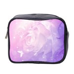 Beautiful Rose, Soft Violet Colors Mini Toiletries Bag 2-Side Front