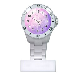 Beautiful Rose, Soft Violet Colors Plastic Nurses Watch by FantasyWorld7