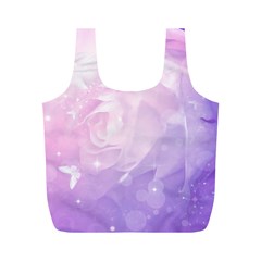 Beautiful Rose, Soft Violet Colors Full Print Recycle Bags (m)  by FantasyWorld7