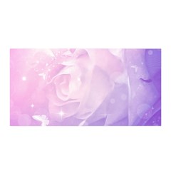 Beautiful Rose, Soft Violet Colors Satin Wrap by FantasyWorld7