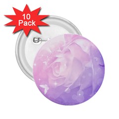 Beautiful Rose, Soft Violet Colors 2 25  Buttons (10 Pack)  by FantasyWorld7