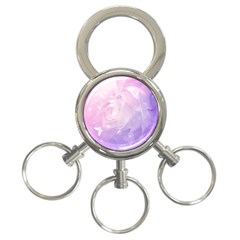 Beautiful Rose, Soft Violet Colors 3-ring Key Chains by FantasyWorld7