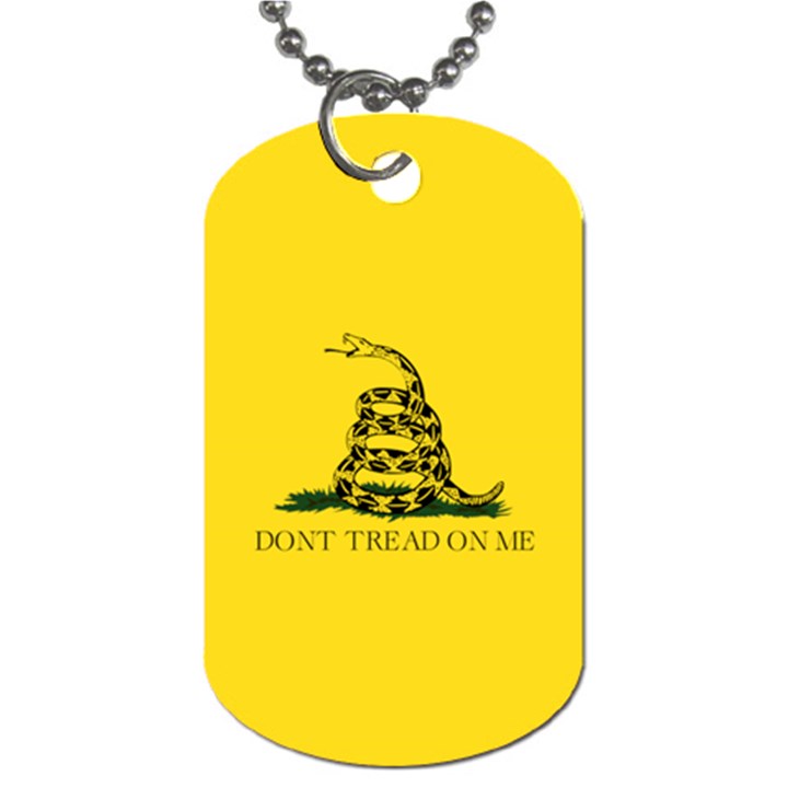 Gadsden Flag Don t tread on me Dog Tag (One Side)