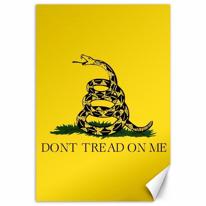 Gadsden Flag Don t tread on me Canvas 12  x 18  