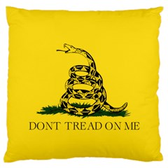 Gadsden Flag Don t Tread On Me Standard Flano Cushion Case (two Sides) by snek