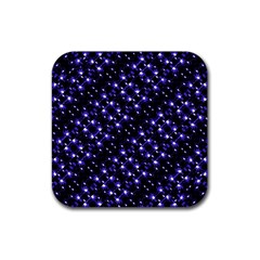 Dark Galaxy Stripes Pattern Rubber Coaster (square)  by dflcprints