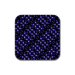 Dark Galaxy Stripes Pattern Rubber Square Coaster (4 Pack)  by dflcprints