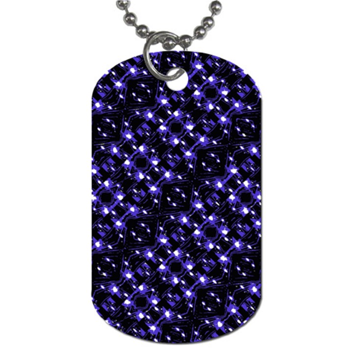 Dark Galaxy Stripes Pattern Dog Tag (One Side)