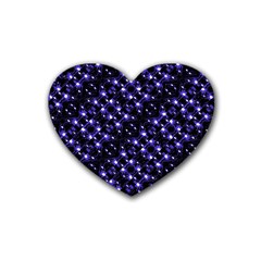 Dark Galaxy Stripes Pattern Rubber Coaster (heart) 