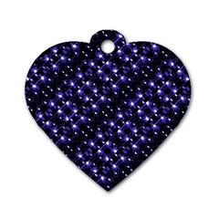 Dark Galaxy Stripes Pattern Dog Tag Heart (one Side) by dflcprints