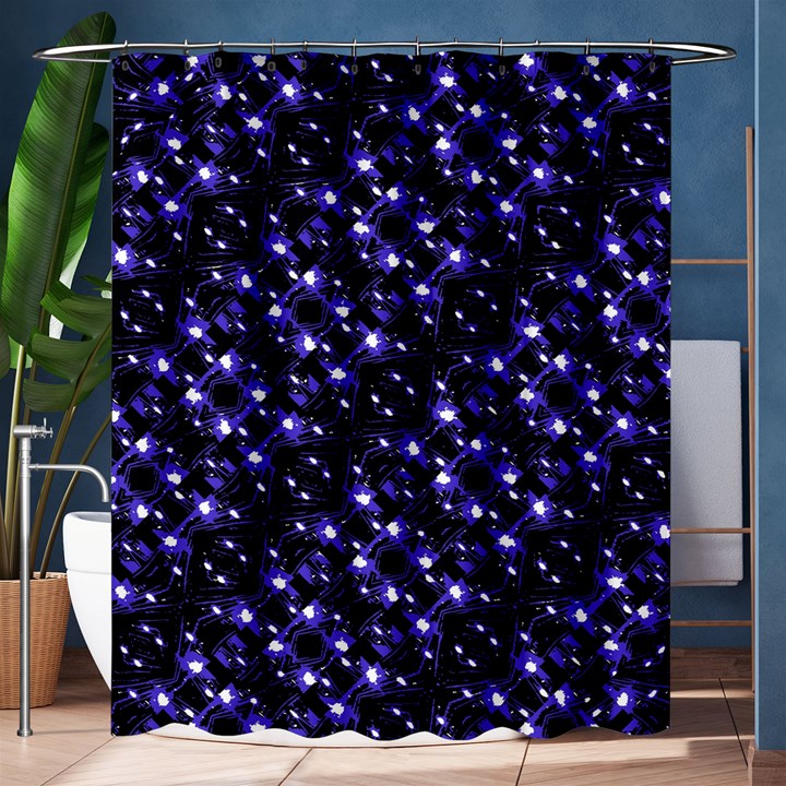 Dark Galaxy Stripes Pattern Shower Curtain 60  x 72  (Medium) 