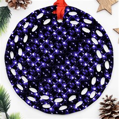 Dark Galaxy Stripes Pattern Ornament (round Filigree) by dflcprints